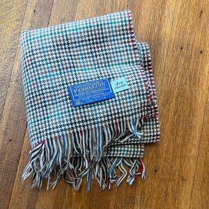 Pendleton Men's Wool Scarf - Black, White, Red, Blue